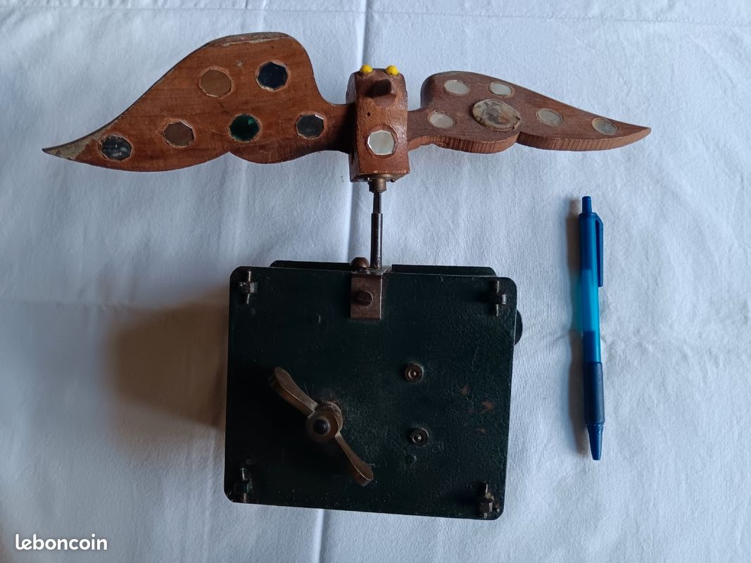ANCIEN MIROIR AUX alouettes MANUFRANCE MF, pied en 3 pièces avec miroir