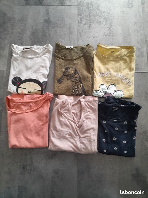 Lot de 6 tee-shirt fille en 10 ans (image 8)