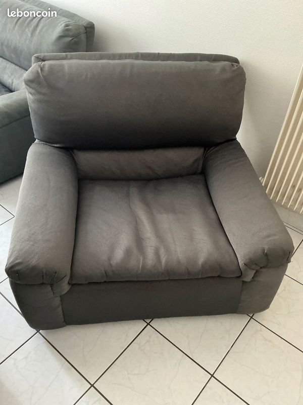 2 fauteuils gris anthracite (image 2)