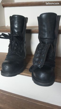 Bottes Western Frederic En Cuir Noir - Taille 39 - Vintage Années 80 - Neuf Sans Emballage
