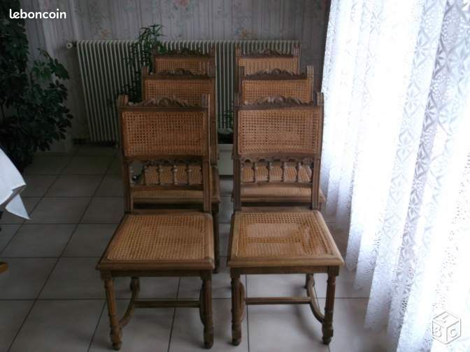 Chaises anciennes cannées (image 1)