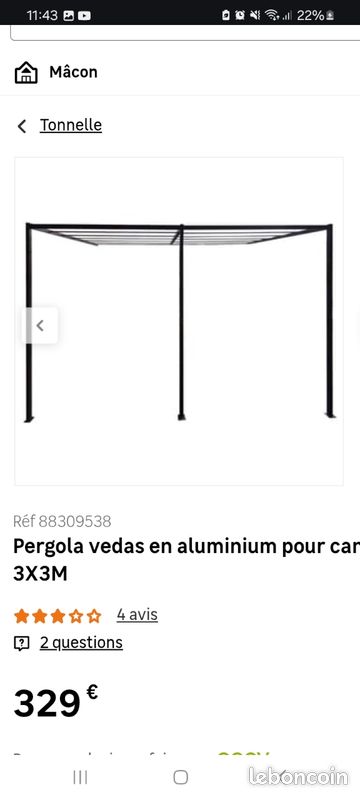 Pergola aluminium 3×3 (image 2)