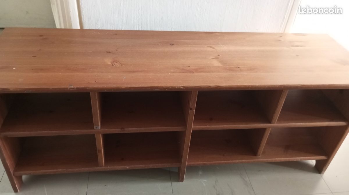 Meuble TV chaussures bois (image 3)