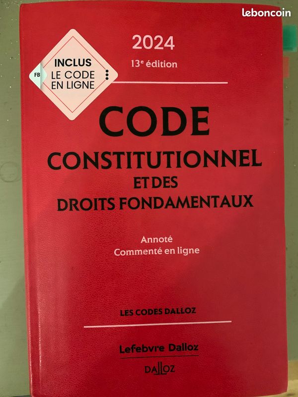 Code constitutionnel et des droits fondamentaux 2024 Dalloz (image 1)