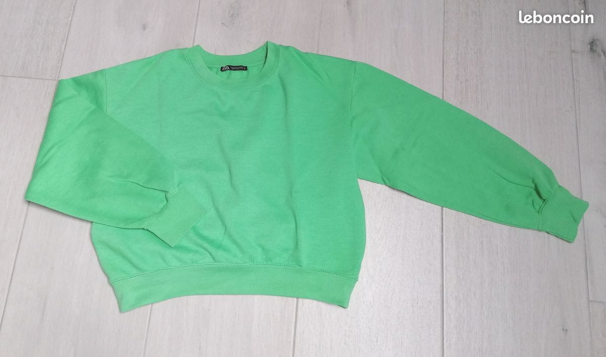 Pull à Capuche Zara Femme - Vert, Taille 8 (M) - Occasion Parfait état