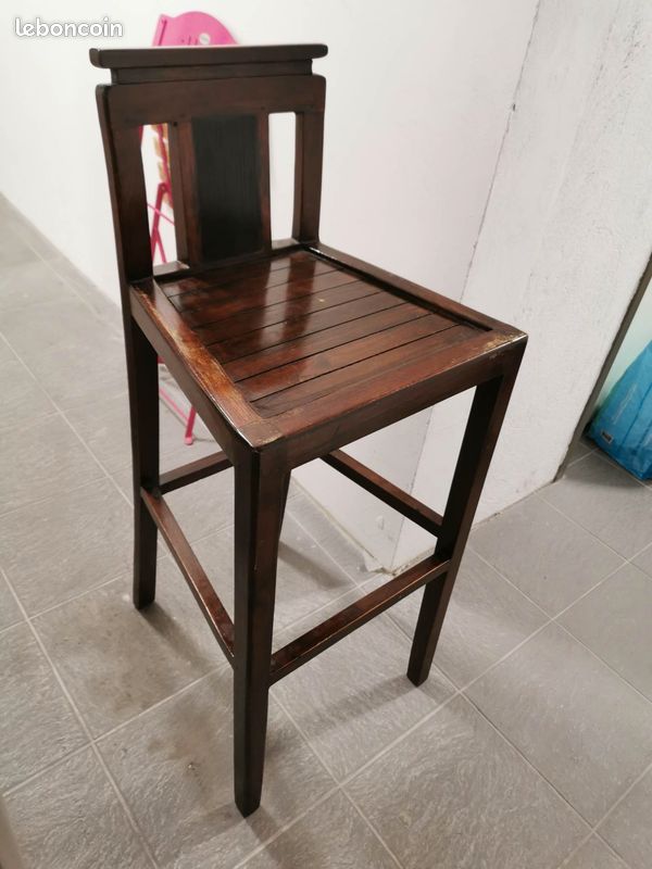 Meuble Bar ou séparation de pièce et ses 2 tabourets bois (image 9)