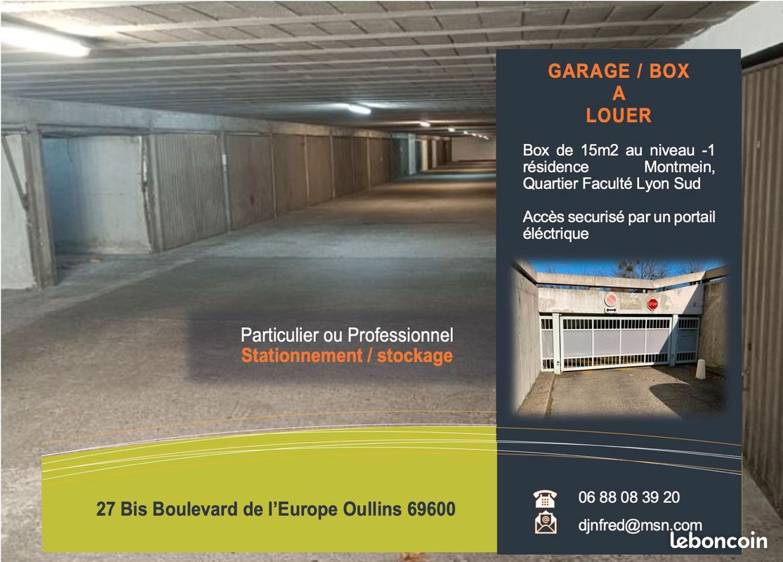 Garage Box 14M2 Oullins · à Oullins-Pierre-Bénite · 115 €/mois
