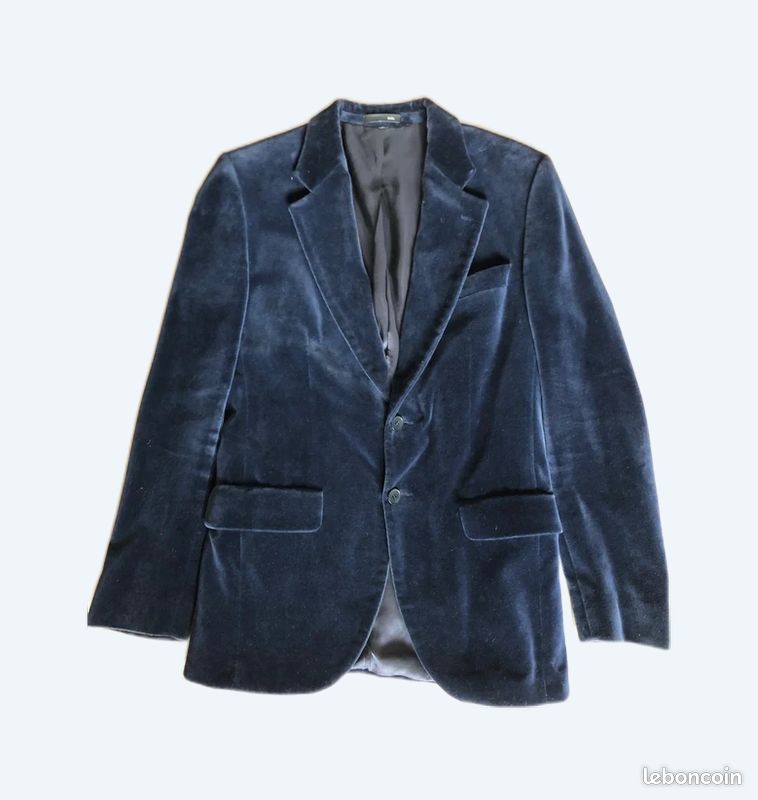 Blazer Homme Zara Noir En Coton - Coupe Softshell - Occasion Très Bon État