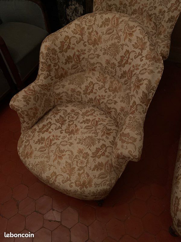 Méridienne et ses deux fauteuils vintage (image 4)