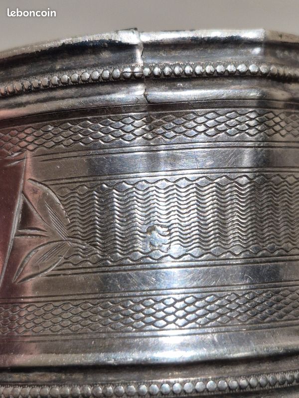 Porte-serviette Ancien En Argent Massif 925 - Vintage 1937, Danemark, Pièce Originale Rétro