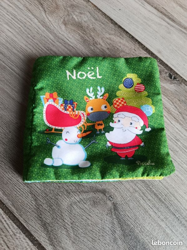 Livre bébé en tissu - Thème Noël (image 1)