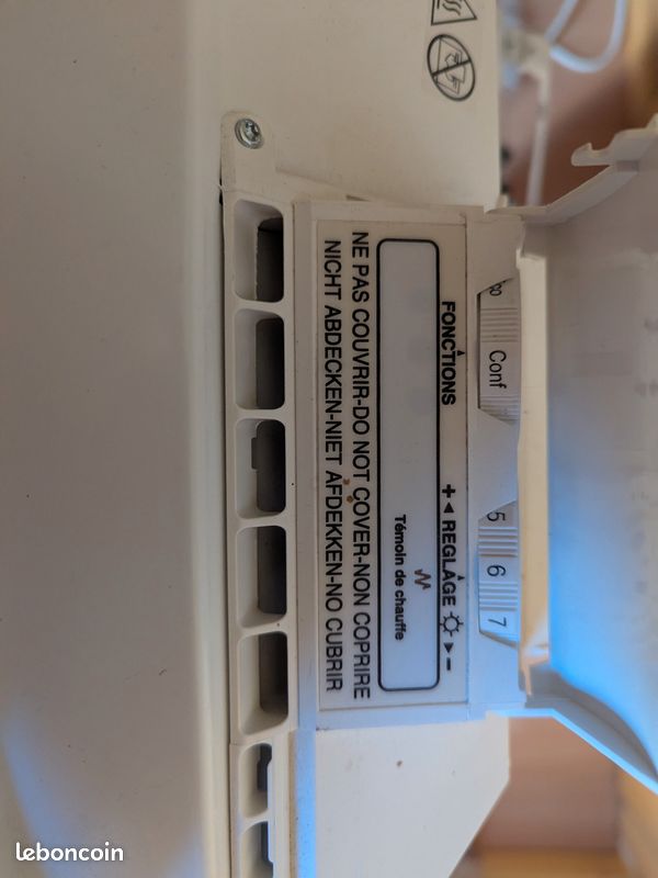 Chauffage 1000W vertical blanc (image 2)