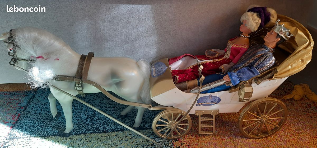 Barbies avec calèche et cheval Jeux Jouets