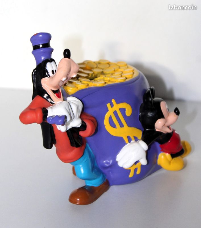 Tirelire Mickey Et Dingo – Thermoplastique, état Comme Neuf, Pour Enfants