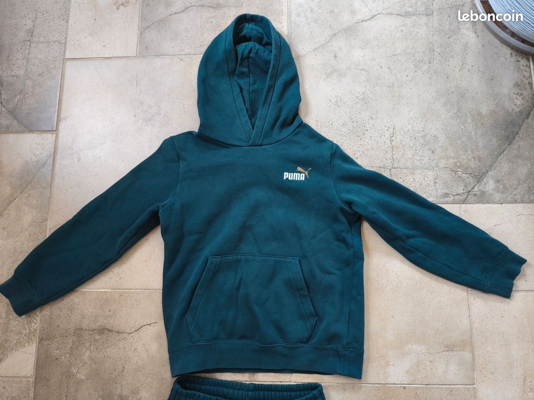 Jogging survêtement Puma vert foncé | Taille 9-10 ans | BE (image 5)
