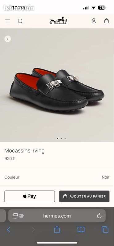 Mocassins Hermès Irving T42 (image 5)