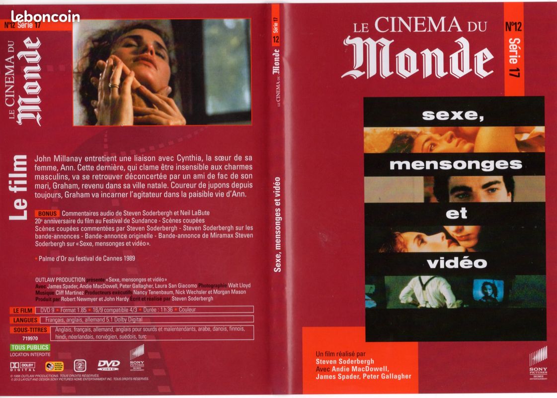 1988 - Sexe mensonges et vidéo - DVD - Films