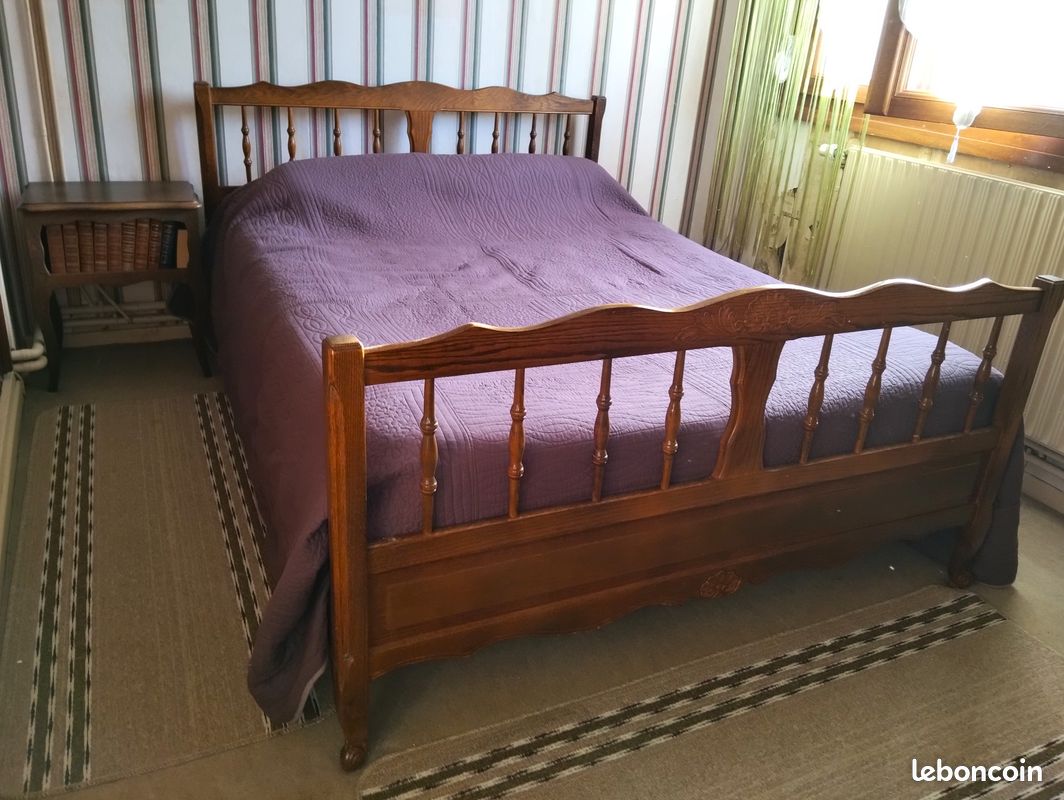 Chambre a coucher complete - bois chene massif – 2 personnes (image 6)