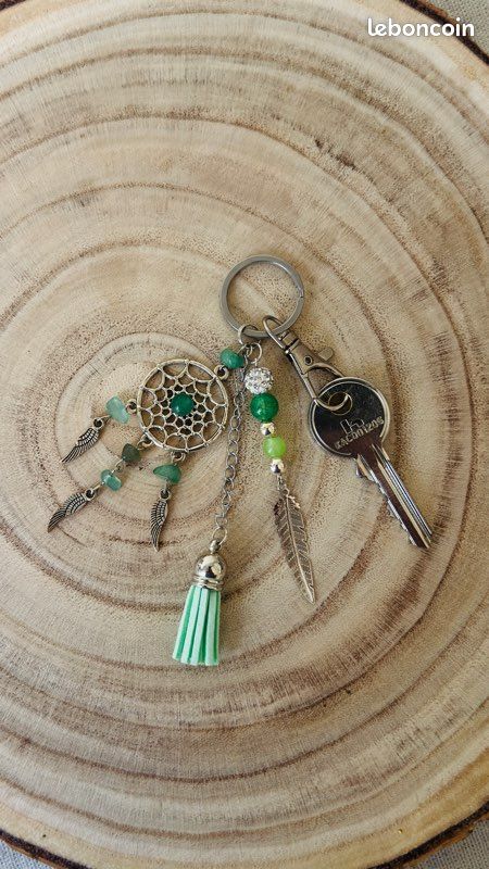 💚 Porte-clés / bijou de sac attrape-rêves Aventurine (image 5)