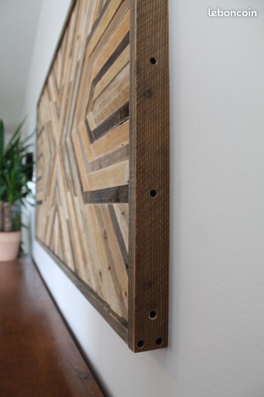 Set De 4 Panneaux Muraux En Bois Massif - Décoration Murale Rustique Ferme