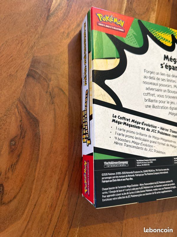 Coffret Pokémon Méga-Évolution – Méga-Méganium-ex – Promo Brillante + 4 Boosters