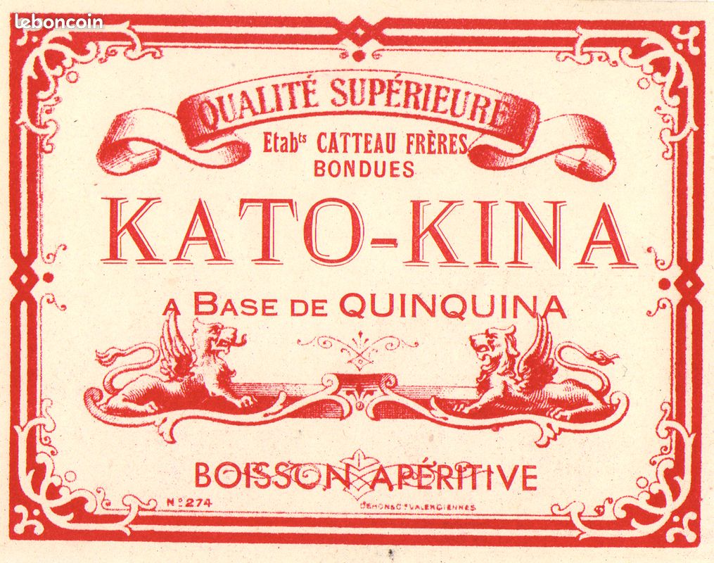 QUATRE ÉTIQUETTES À ALCOOL - Porcelain shaped