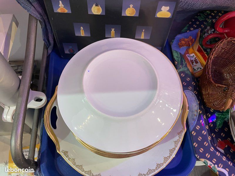 Ancien service à dessert /tarte/gâteau porcelaine CNP (image 3)