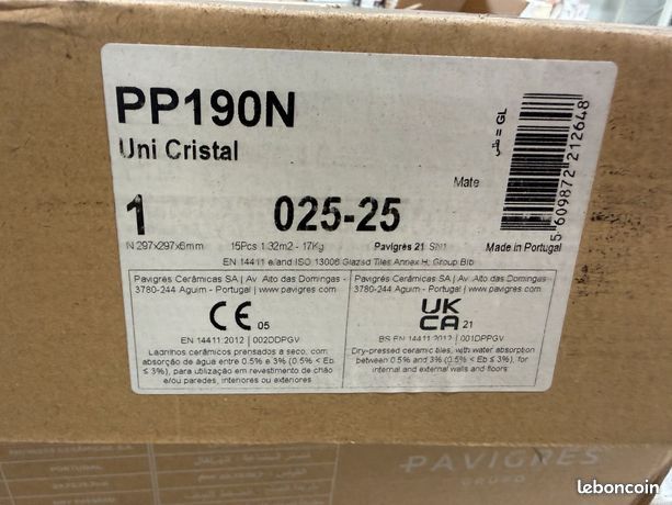 10m² Carrelage MARAZZI Uni Cristal 29,7x29,7 - NEUF (image 2)