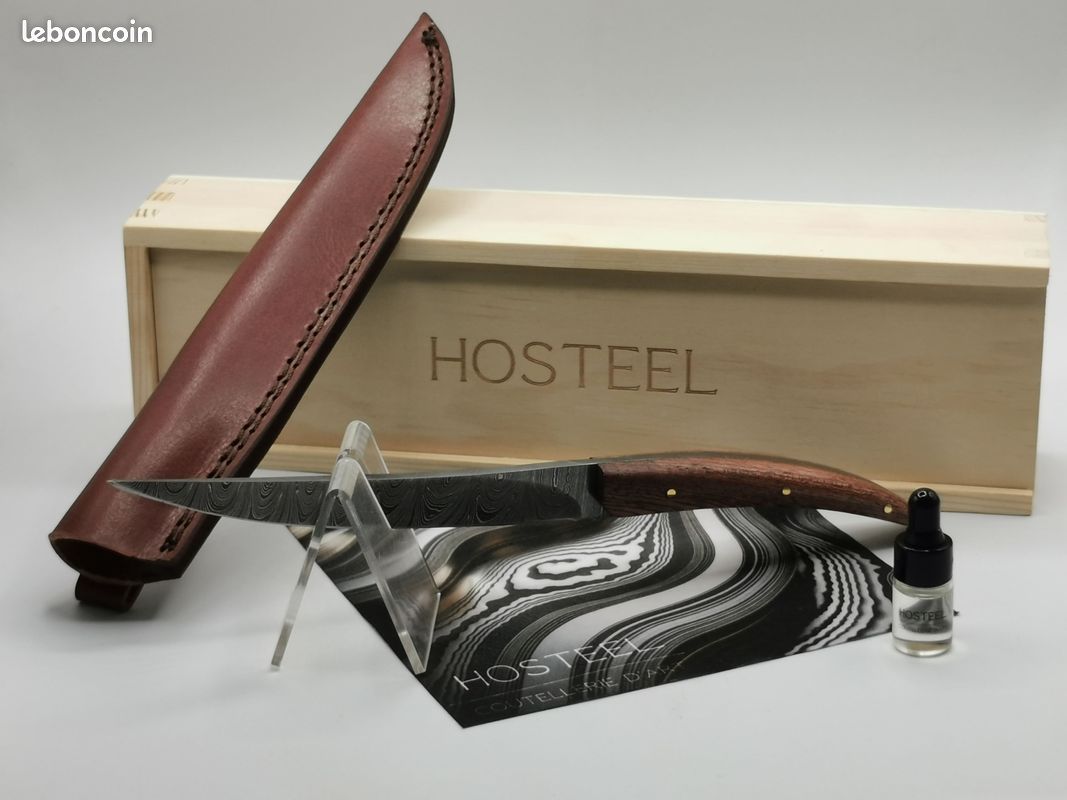 Couteau De Chasse En Acier Damas Artisanal – Le Camarguais – Édition Limitée - Coutellerie Hosteel (image 15)
