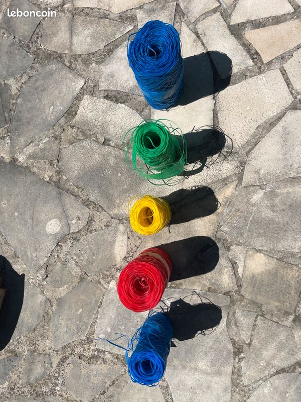 Lot de 5 rouleaux filet de chantier plastique - bleu/vert/jaune/rouge (image 2)