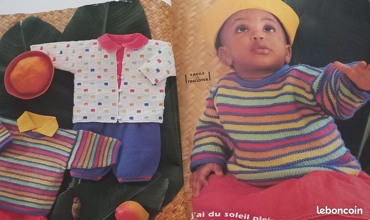CATALOGUE TRICOT PHILDAR n°246 BEBE LAYETTE PRINTEMPS ETE 1994 (image 4)