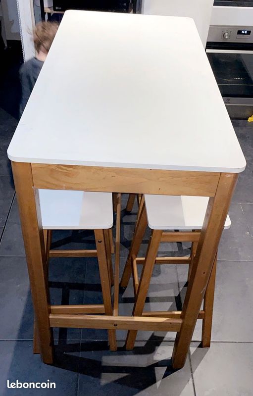 Table haute + tabourets (image 3)
