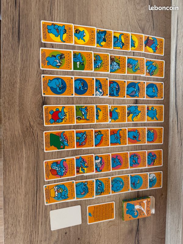 Objets de collection - Ensemble jeux des 7 familles (MARMOUSET, ECOLO, ELEPHANT BLEU, BONNE NUIT LES PETITS) + jeu de 54 cartes TARZAN DISNEY (image 3)