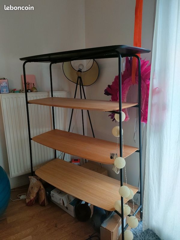 Étagère Casa style scandinave bois et métal – état quasi neuf (image 1)