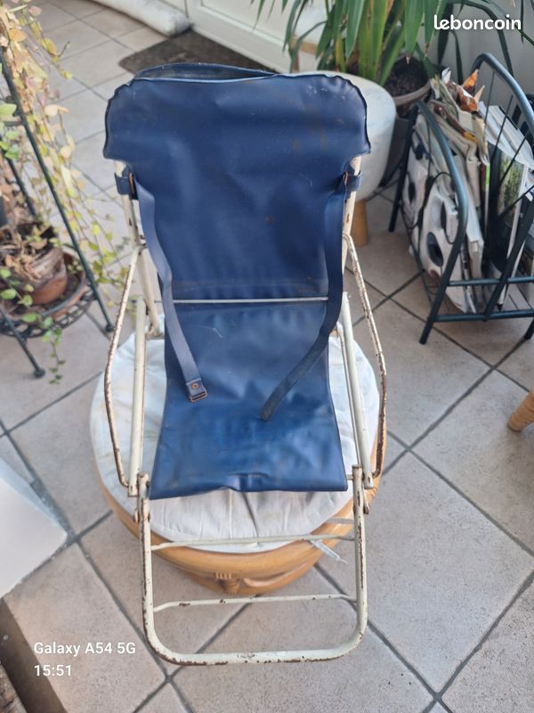 Siège enfant vélo ancien vintage fixation porte-bagages - Rouge