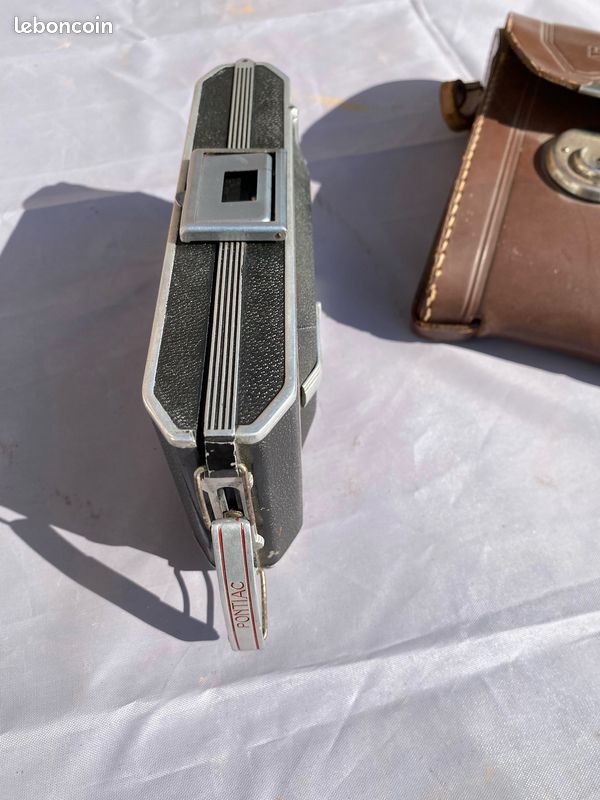 ANCIEN APPAREIL PHOTO A SOUFFLET PONTIAC FRANCE AVEC ETUI 1900