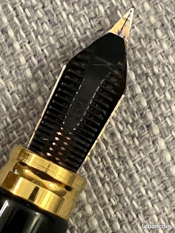 Stylo Plume Waterman MAN 100 Patrician - Plume Or M Moyenne - Vert - Excellent état Avec écrin