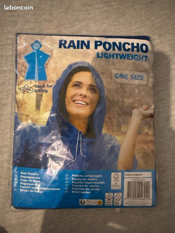 Poncho de pluie léger - Neuf sous emballage (image 1)