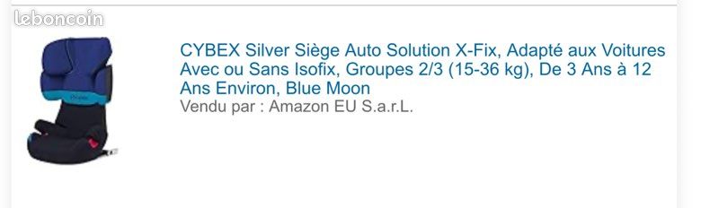 Siège auto Cybex X-Fix avec ou sans isofix 70 Équipement bébé