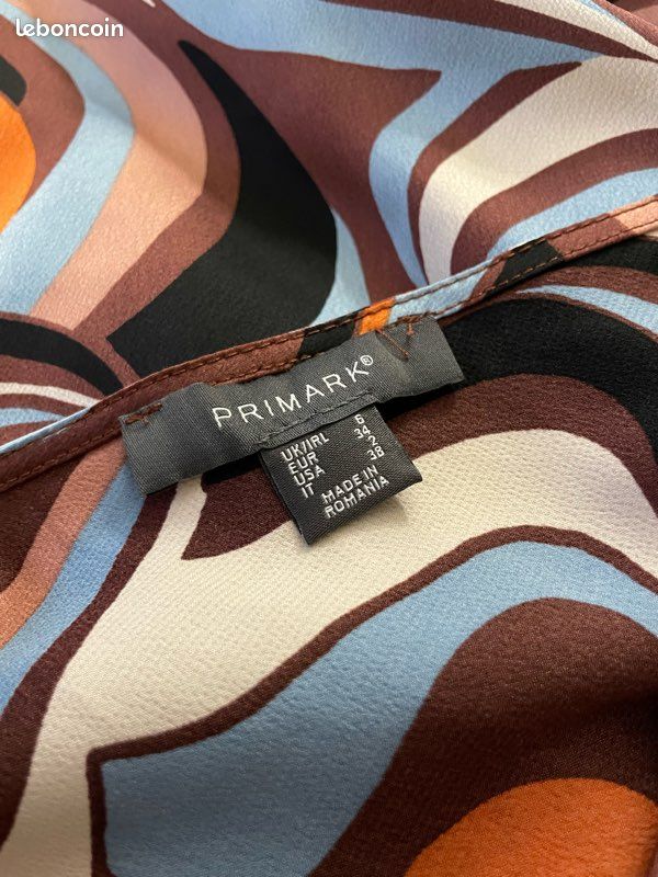 Robe courte moulante à bretelles orange / marron / bleu / beige / noir / blanc Primark (image 8)