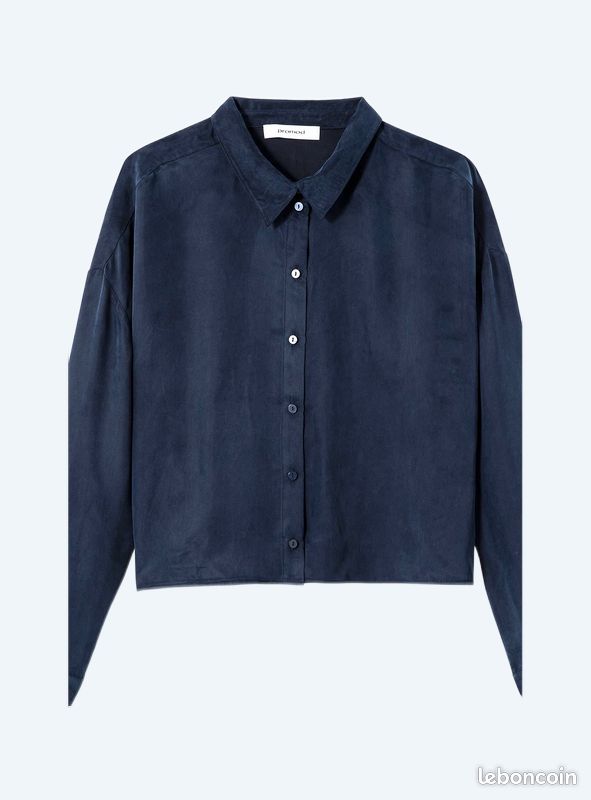 Chemise courte Promod T 42 couleur marine collection 2025 Vêtements