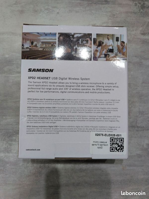 Système de micro-casque sans fil Samson Stage XPD2 pour la scène | 02075-ELE26-001 (image 3)