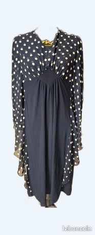 Robe Longue Bleue Femme Taille 42/44 - Coton - Style Maxi Printemps/été - Occasion Très Bon état