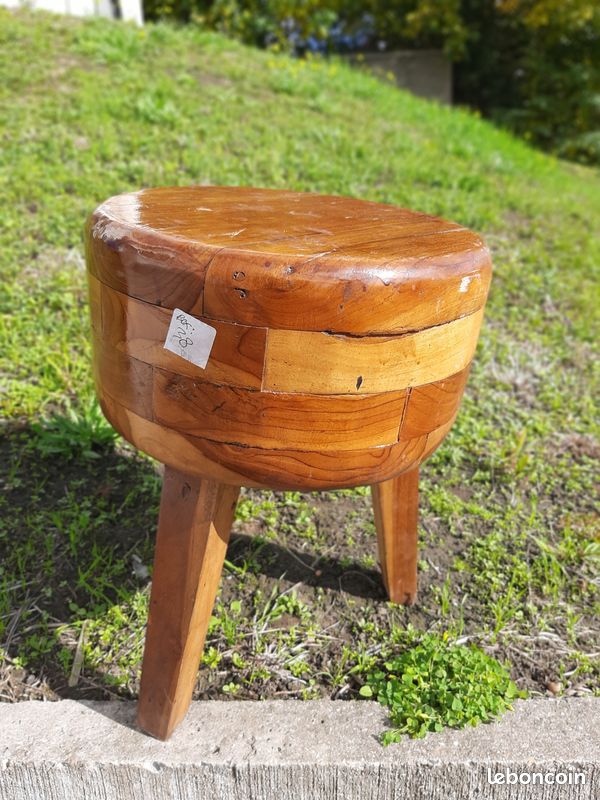 Tabouret en teck massif (image 3)