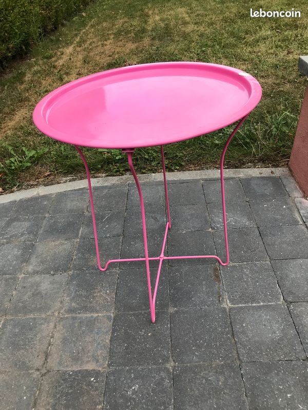 Table ronde acier 52cm hauteur (image 1)