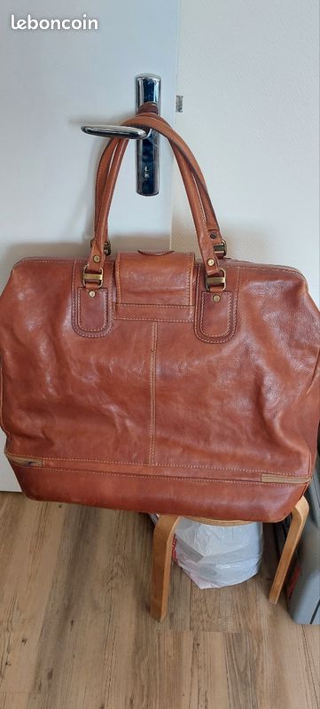 Grand sac de voyage en cuir vintage La Bagag (image 6)