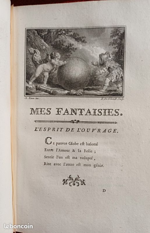 Erotisme curiosa très rare - 1770 - Mes fantaisies par Dorat (image 3)