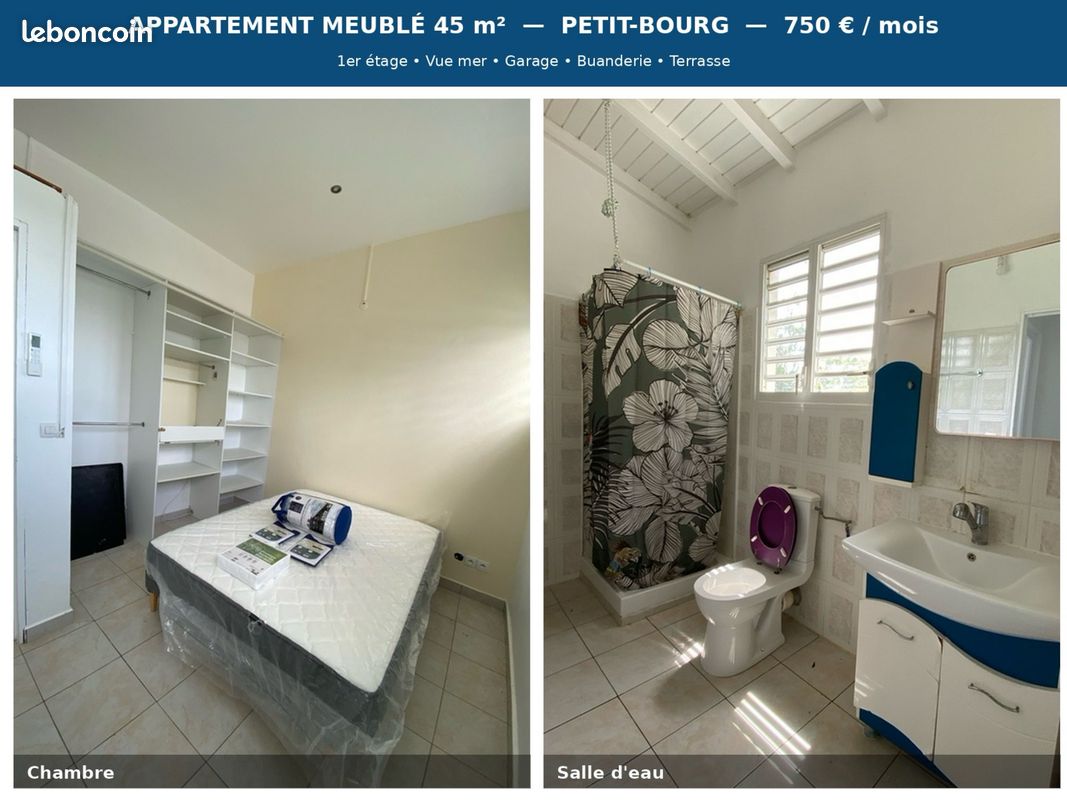 Appartement 2 pièces 35 m² · à Petit-Bourg · 35 m² · 750 €/mois