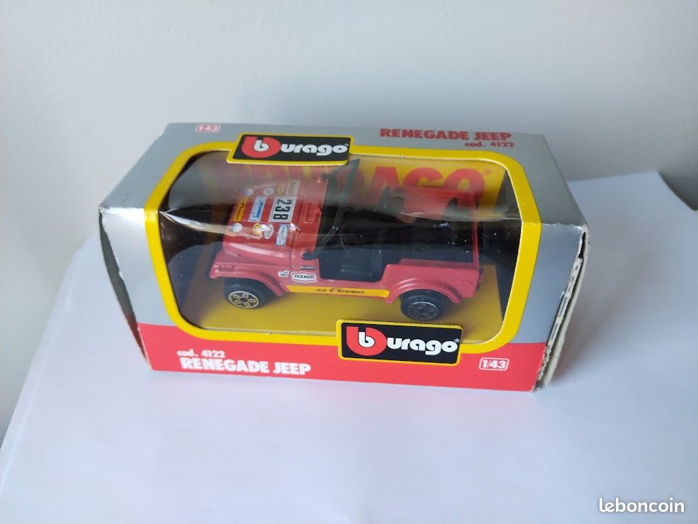 Rare Majorette 3016 Jeep CJ7 Renegade, édition Spéciale Paris-Dakar 1988, échelle 1/32 (occasion)