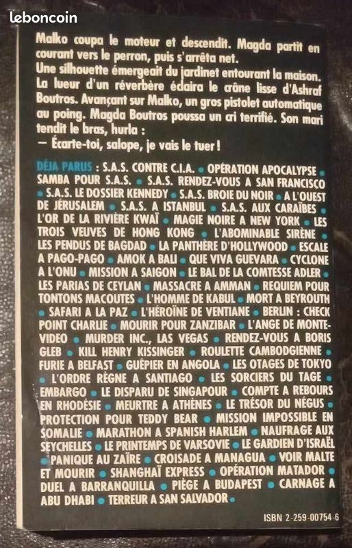 SAS Le complot du Caire Gérard De Villiers (image 2)